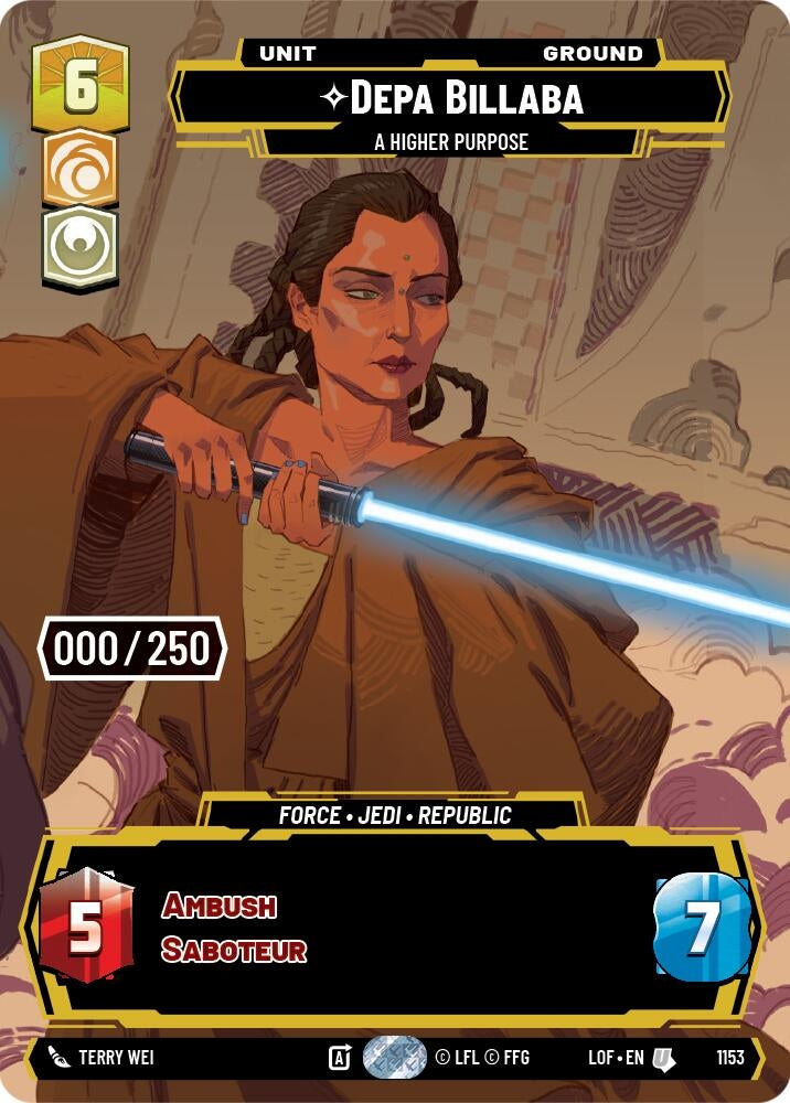 Image for Depa Billaba - A Higher Purpose (Serialized) - Star Wars: Unlimited