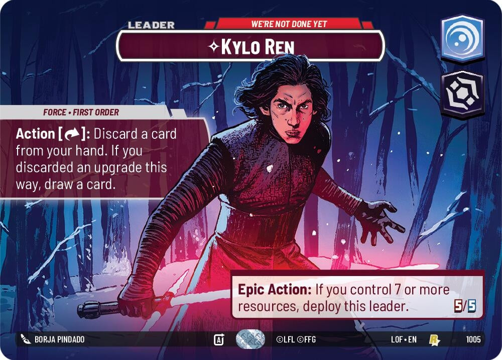 Image for Kylo Ren - We're Not Done Yet (Showcase) - Star Wars: Unlimited