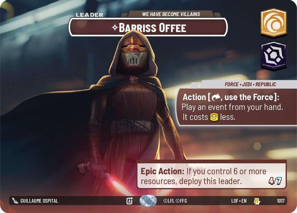 Image for Barriss Offee - We Have Become Villains (Showcase) - Star Wars: Unlimited