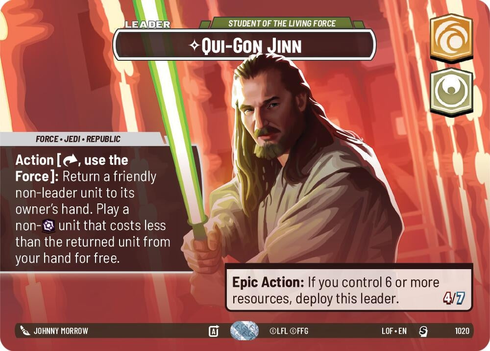 Image for Qui-Gon Jinn - Student of the Living Force (Showcase) - Star Wars: Unlimited