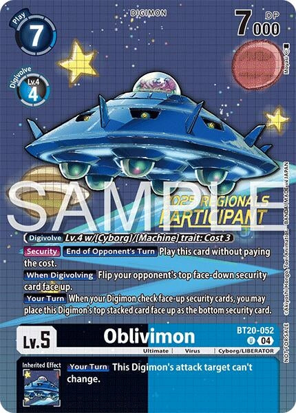 Image for Oblivimon (Regionals 25-26 Season 2 Participant) - Digimon Card Game