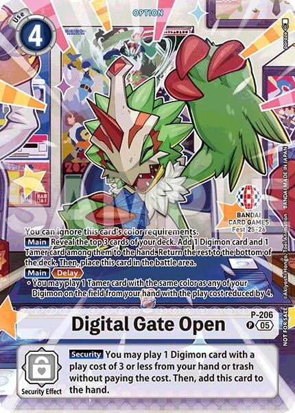 Image for Digital Gate Open - P-206 (BANDAI Card Games Fest 25-26) - Digimon Card Game