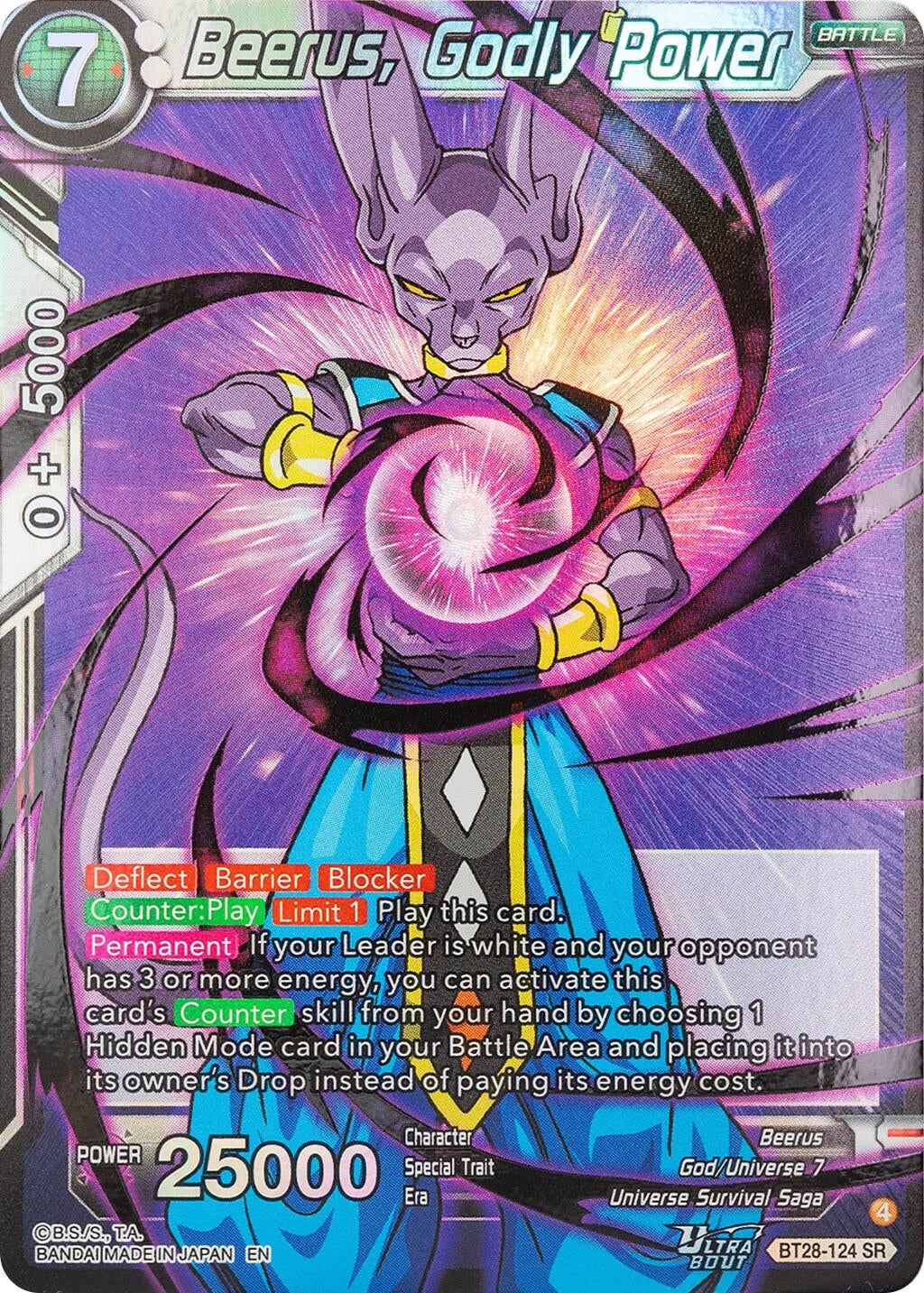 Image for Beerus, Godly Power - Dragon Ball Super: Masters