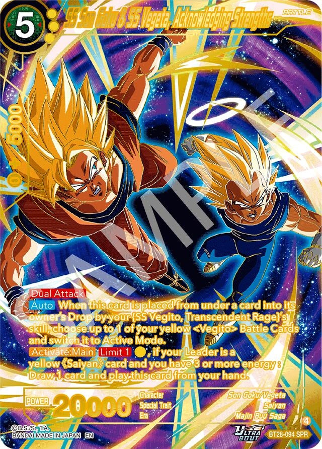 Image for SS Son Goku & SS Vegeta, Acknowledging Strengths (SPR) - Dragon Ball Super: Masters