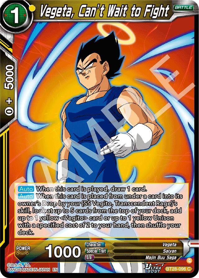 Image for Vegeta, Can’t Wait to Fight - Dragon Ball Super: Masters