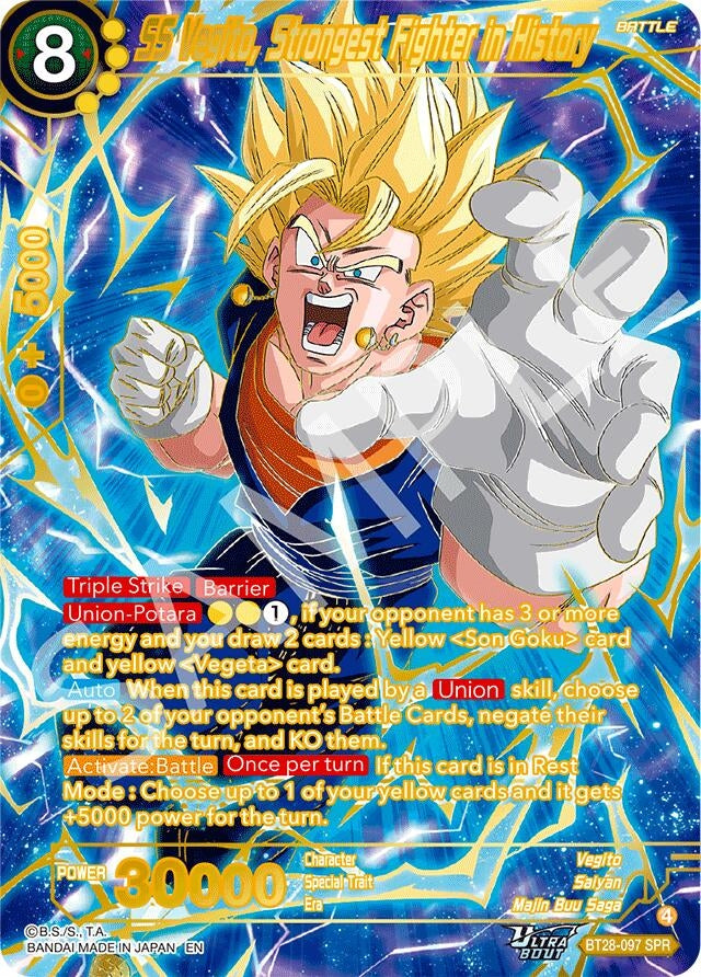 Image for SS Vegito, Strongest Fighter in History (SPR) - Dragon Ball Super: Masters