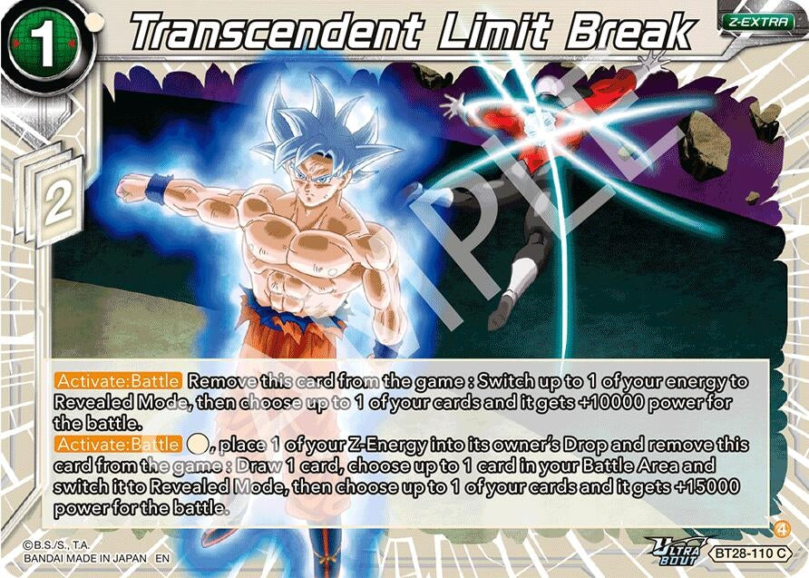 Image for Transcendent Limit Break - Dragon Ball Super: Masters
