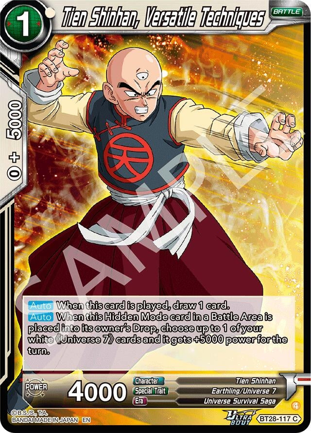 Image for Tien Shinhan, Versatile Techniques - Dragon Ball Super: Masters