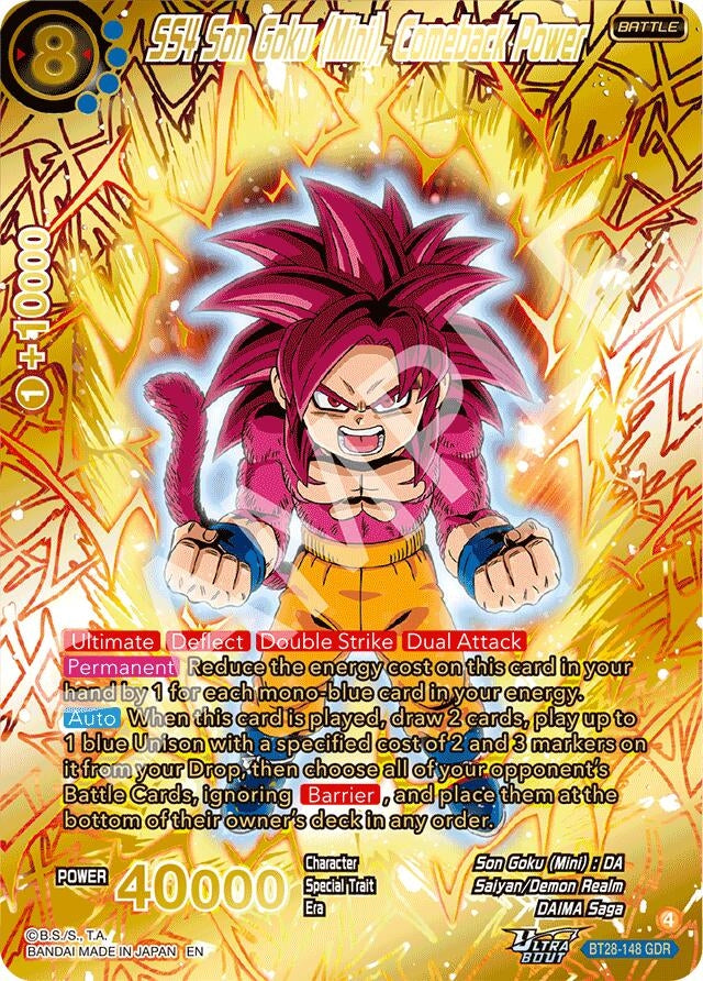 Image for SS4 Son Goku (Mini), Comeback Power (GDR) - Dragon Ball Super: Masters