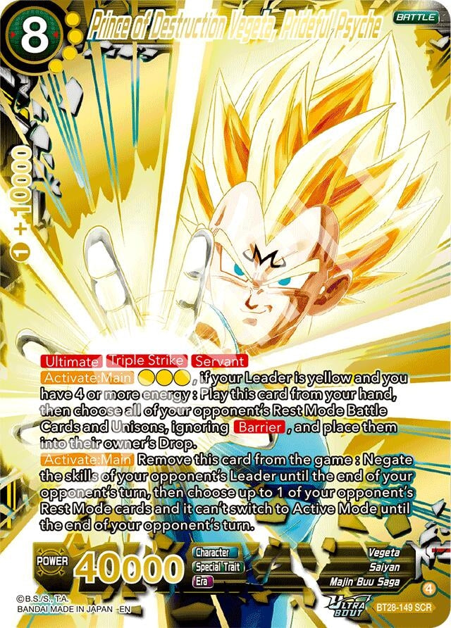 Image for Prince of Destruction Vegeta, Prideful Psyche - Dragon Ball Super: Masters