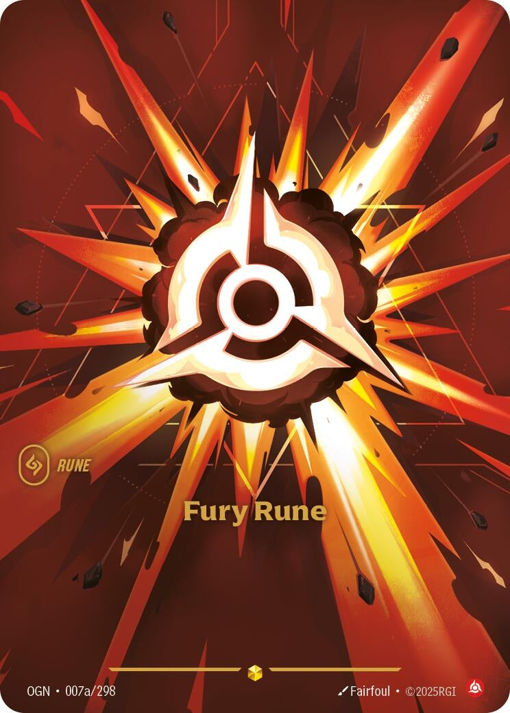 Image for Fury Rune (Alternate Art) - Riftbound: League of Legends Trading Card Game
