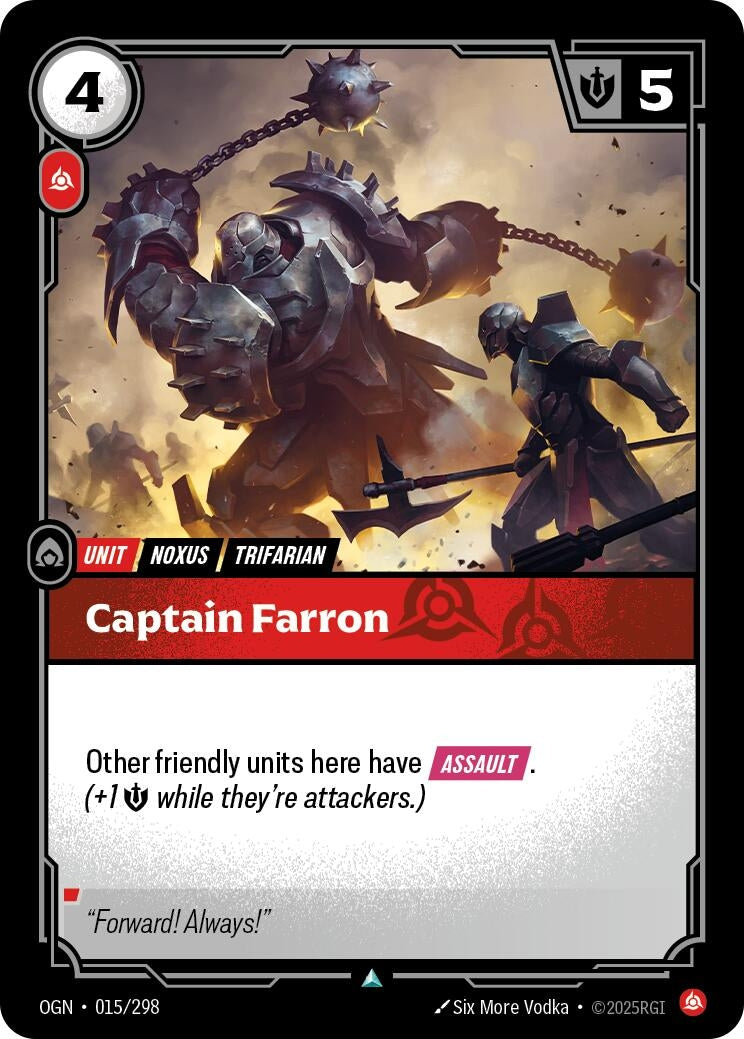 Image for Captain Farron - Riftbound: League of Legends Trading Card Game