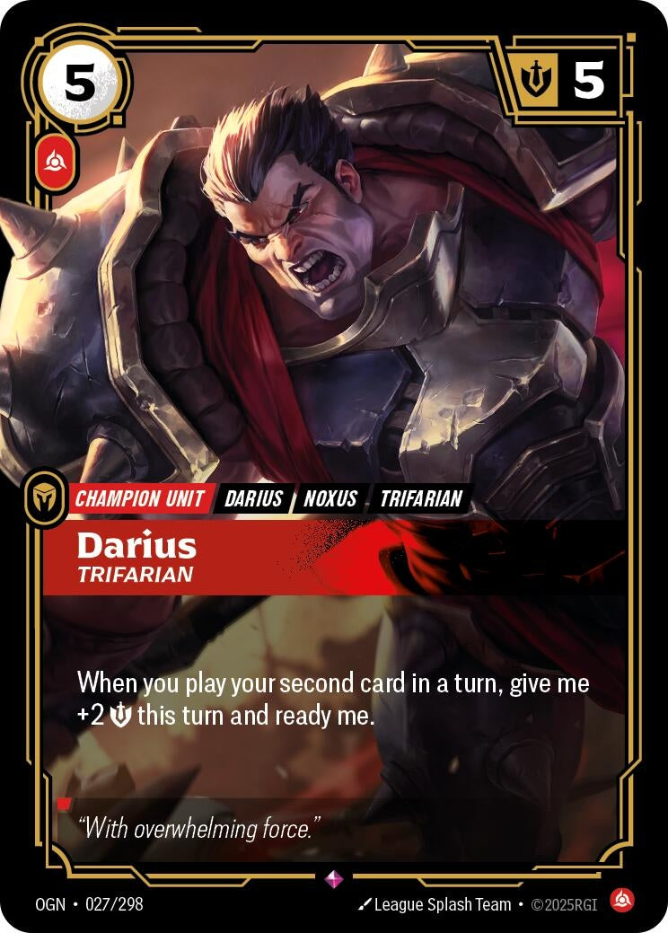 Image for Darius, Trifarian - Riftbound: League of Legends Trading Card Game