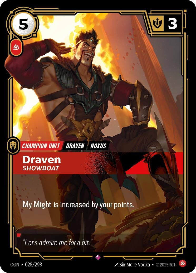 Image for Draven, Showboat - Riftbound: League of Legends Trading Card Game