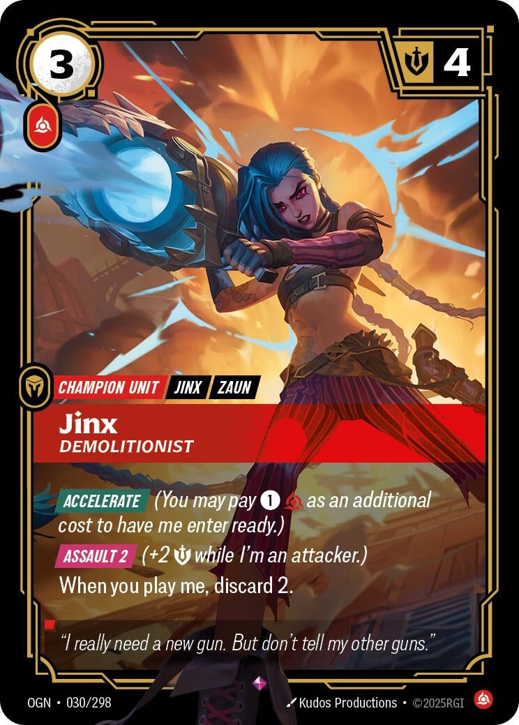 Image for Jinx, Demolitionist - Riftbound: League of Legends Trading Card Game