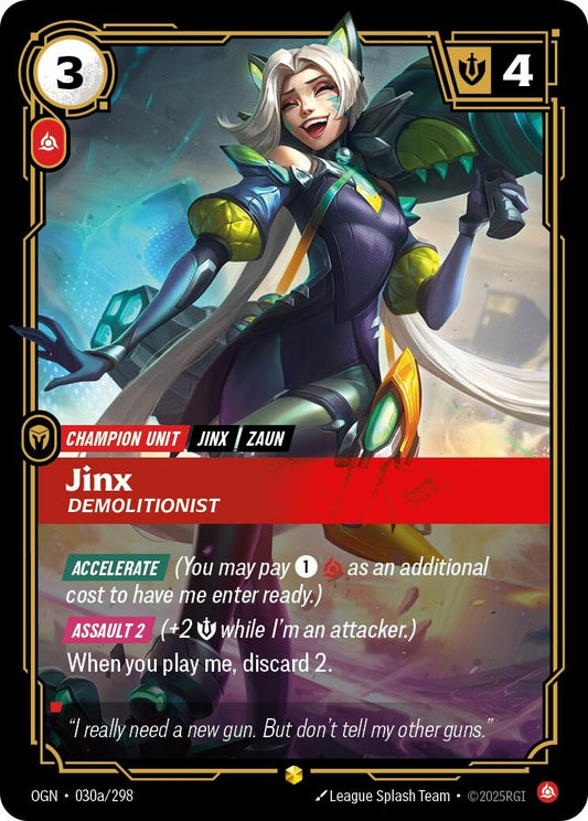 Image for Jinx, Demolitionist (Alternate Art) - Riftbound: League of Legends Trading Card Game