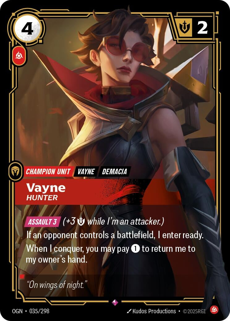 Image for Vayne, Hunter - Riftbound: League of Legends Trading Card Game