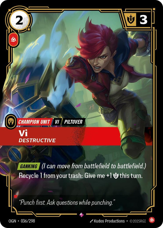 Image for Vi, Destructive - Riftbound: League of Legends Trading Card Game