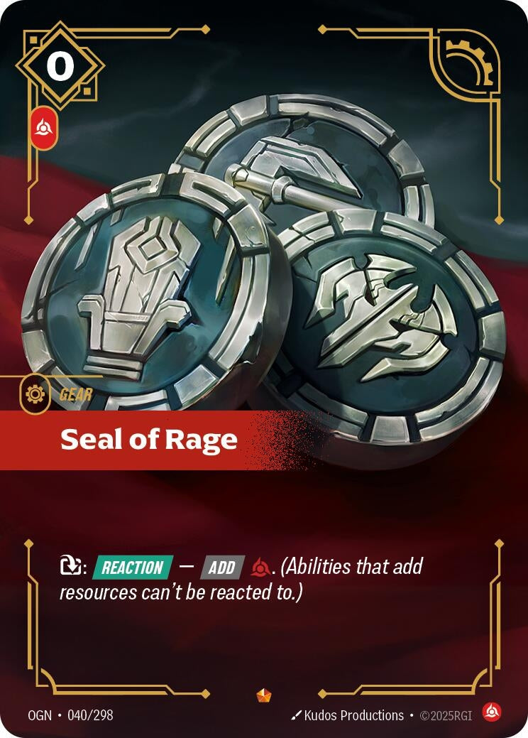 Image for Seal of Rage - Riftbound: League of Legends Trading Card Game