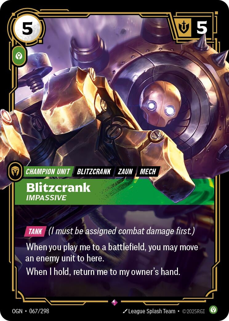 Image for Blitzcrank, Impassive - Riftbound: League of Legends Trading Card Game