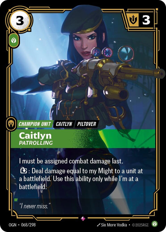 Image for Caitlyn, Patrolling - Riftbound: League of Legends Trading Card Game