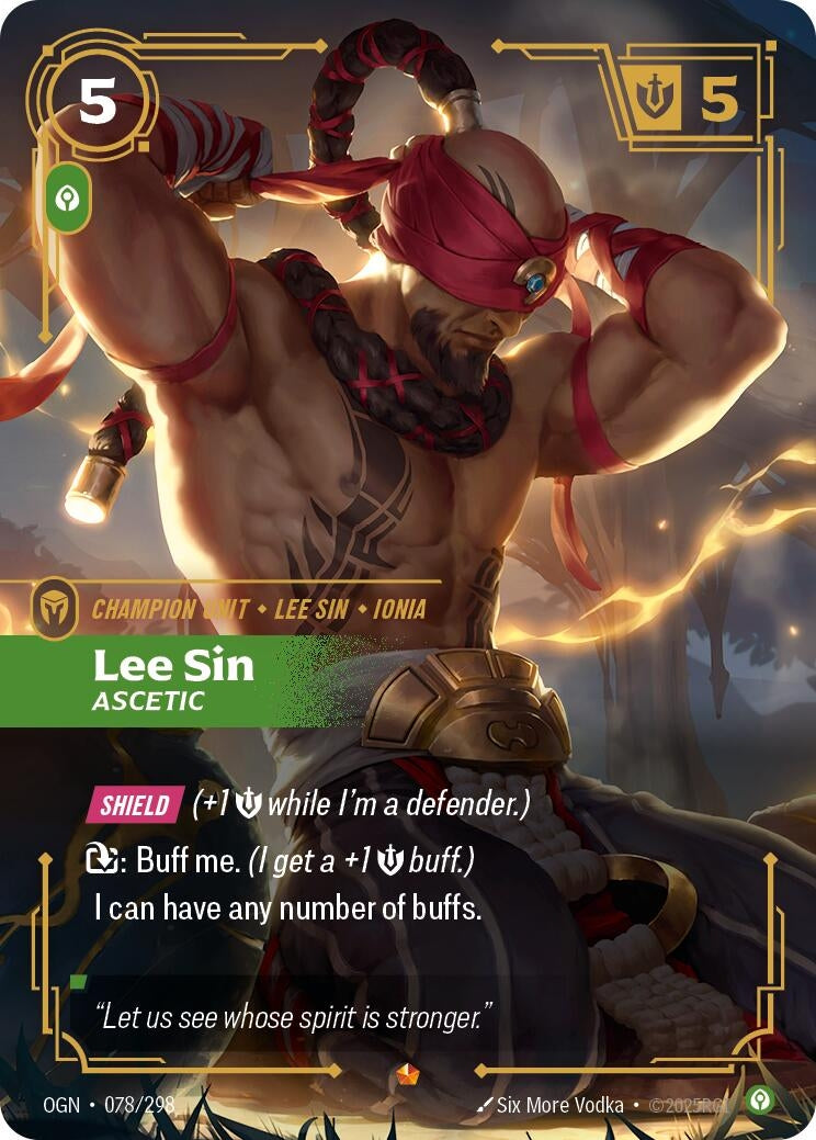 Image for Lee Sin, Ascetic - Riftbound: League of Legends Trading Card Game
