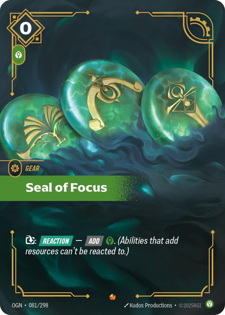 Image for Seal of Focus - Riftbound: League of Legends Trading Card Game