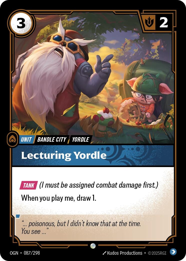 Image for Lecturing Yordle - Riftbound: League of Legends Trading Card Game