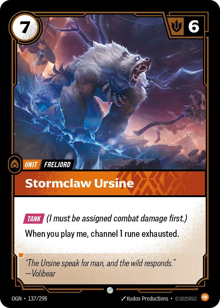 Image for Stormclaw Ursine - Riftbound: League of Legends Trading Card Game