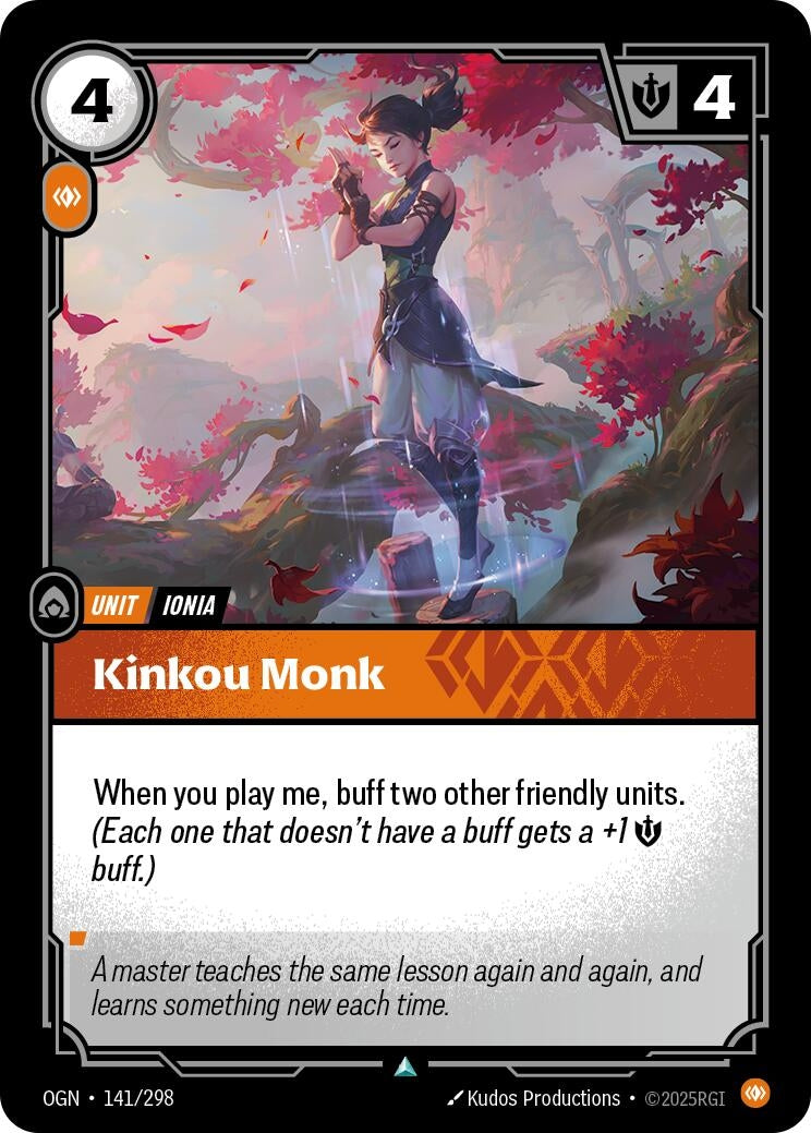 Image for Kinkou Monk - Riftbound: League of Legends Trading Card Game