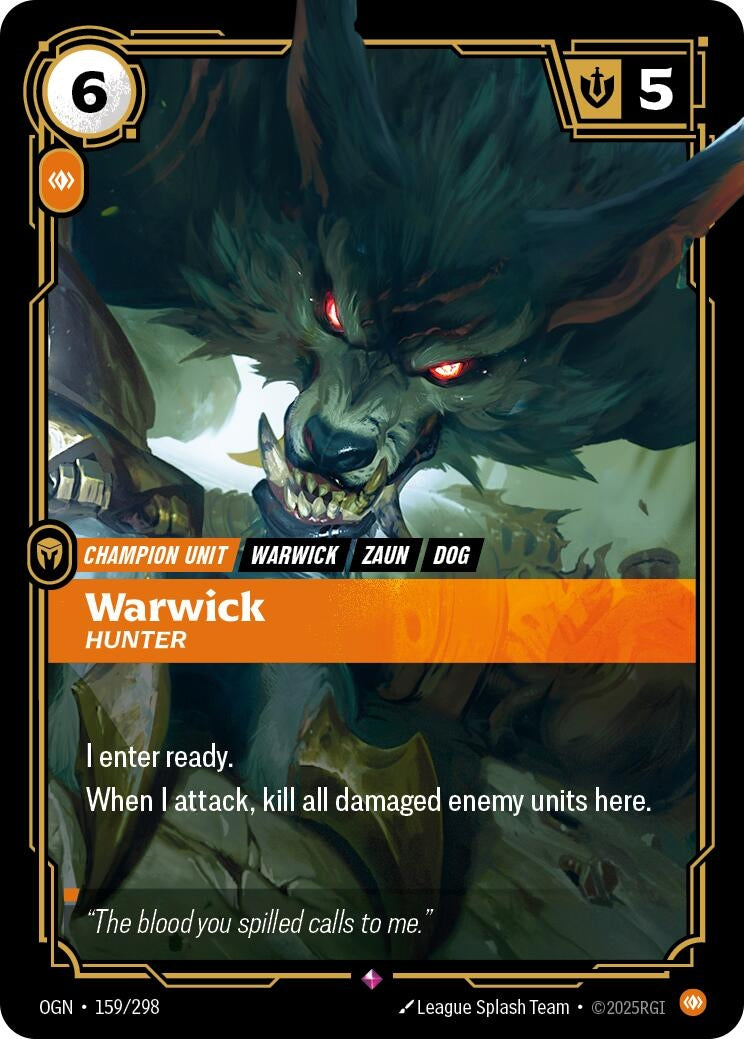 Image for Warwick, Hunter - Riftbound: League of Legends Trading Card Game