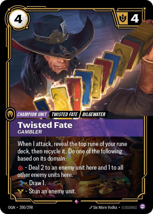Image for Twisted Fate, Gambler - Riftbound: League of Legends Trading Card Game