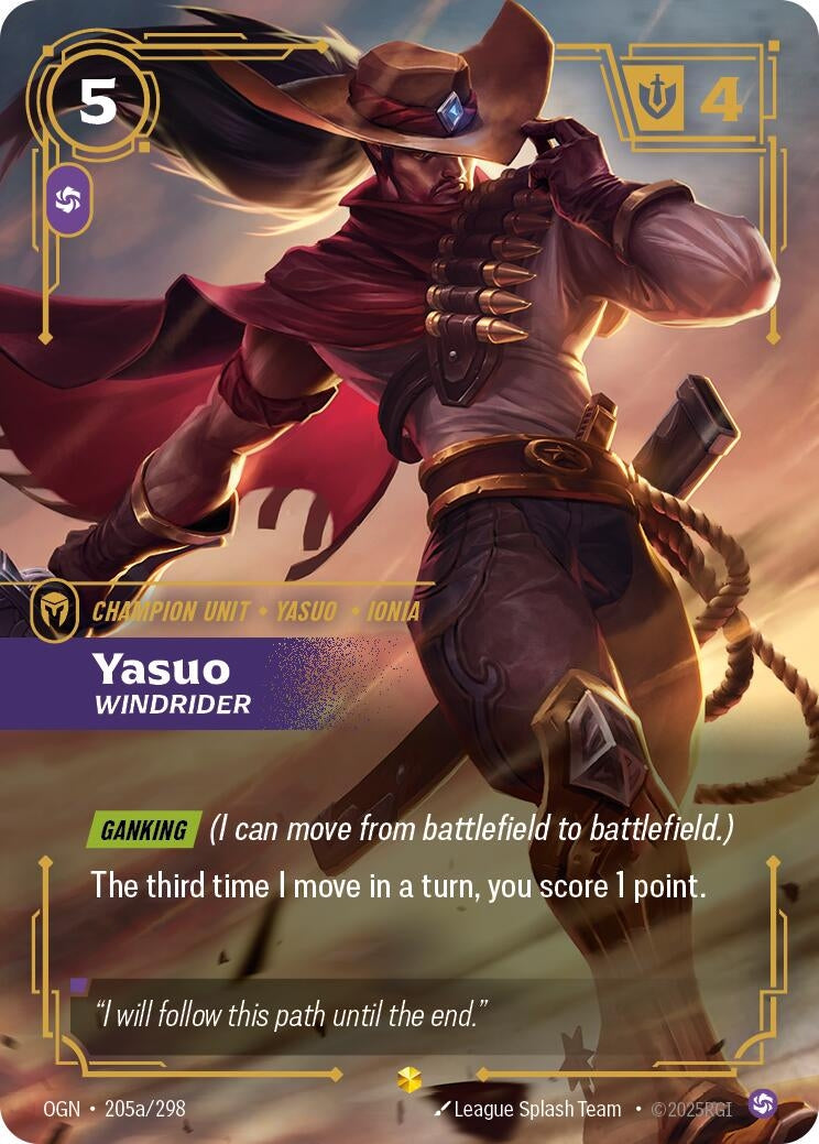 Image for Yasuo, Windrider (Alternate Art) - Riftbound: League of Legends Trading Card Game