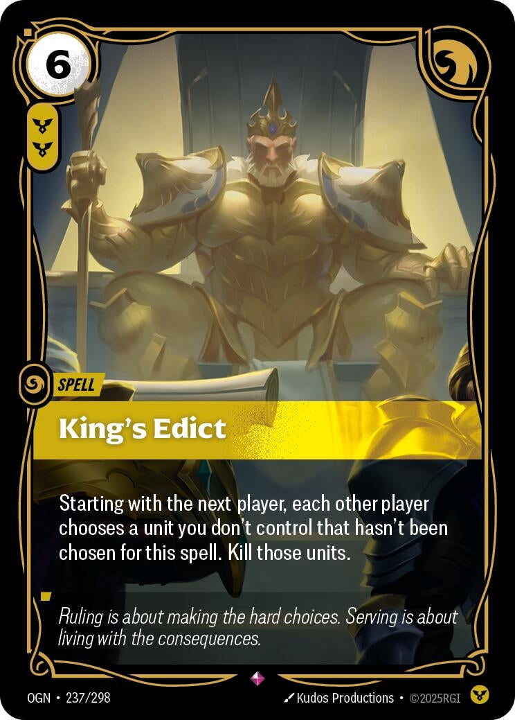 Image for King's Edict - Riftbound: League of Legends Trading Card Game