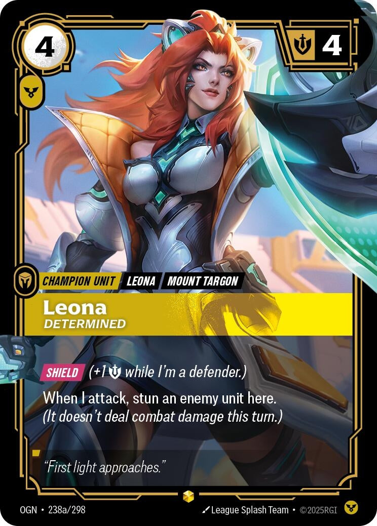 Image for Leona, Determined (Alternate Art) - Riftbound: League of Legends Trading Card Game