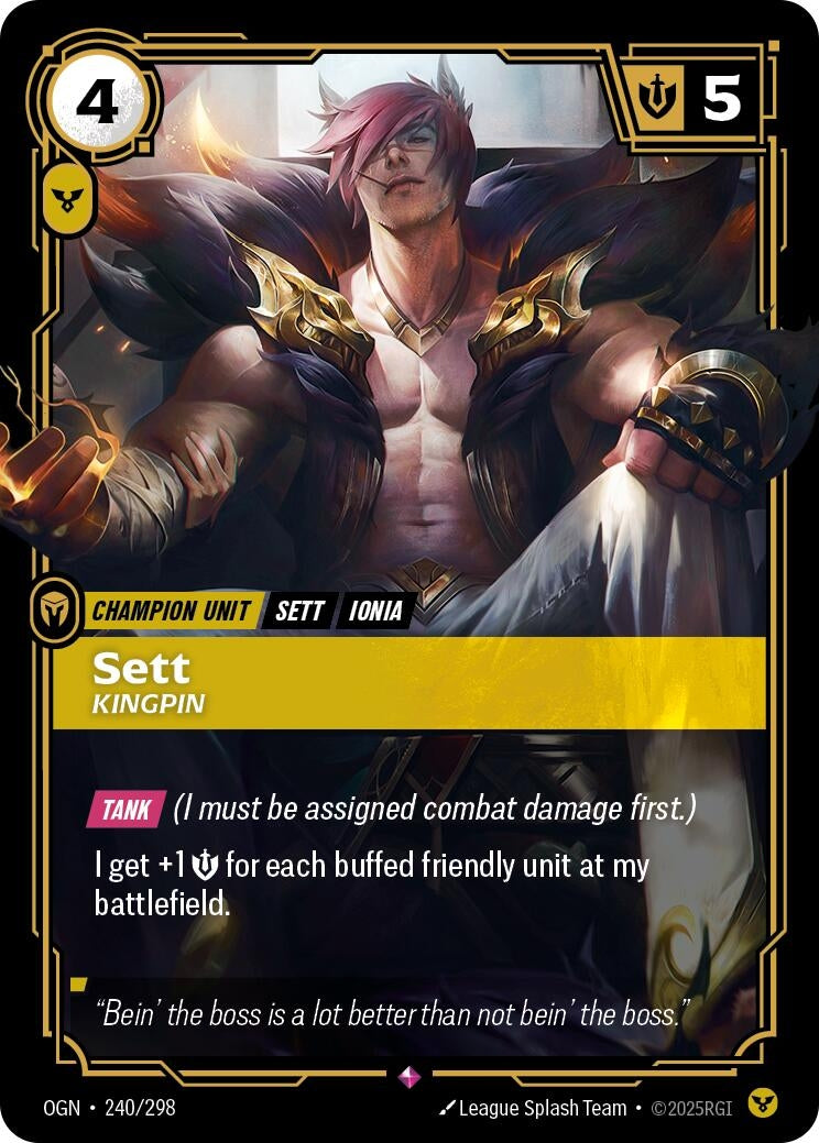 Image for Sett, Kingpin - Riftbound: League of Legends Trading Card Game