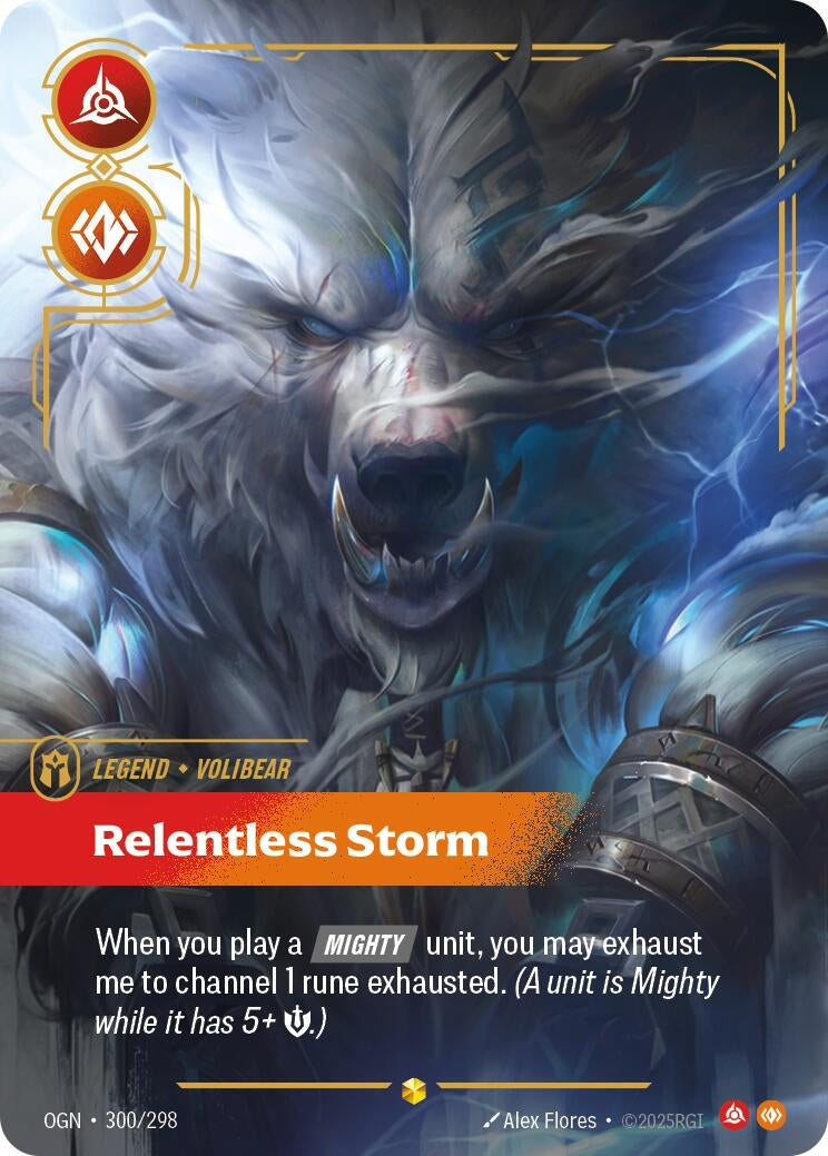 Image for Volibear, Relentless Storm (Overnumbered) - Riftbound: League of Legends Trading Card Game