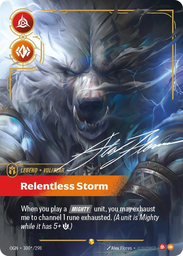 Image for Volibear, Relentless Storm (Signature) - Riftbound: League of Legends Trading Card Game