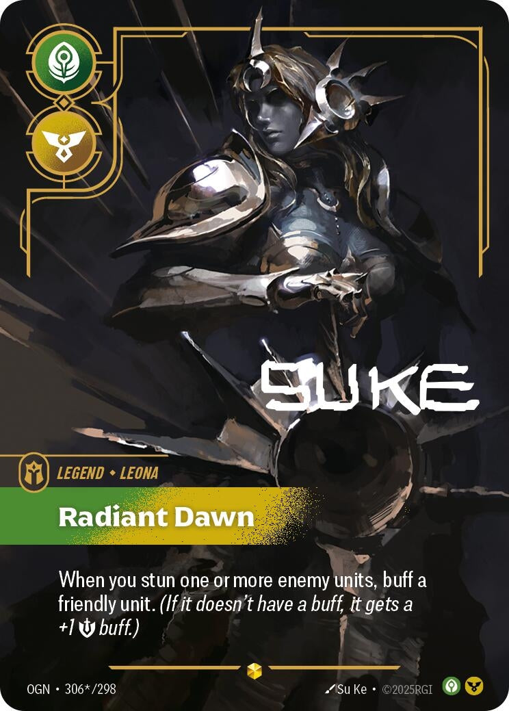 Image for Leona, Radiant Dawn (Signature) - Riftbound: League of Legends Trading Card Game