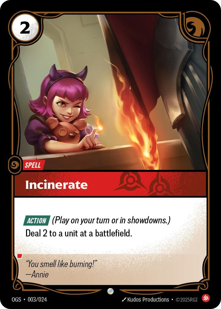 Image for Incinerate - Riftbound: League of Legends Trading Card Game