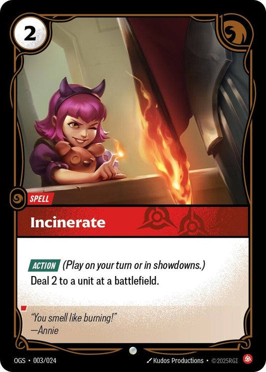 Image for Incinerate - Riftbound: League of Legends Trading Card Game