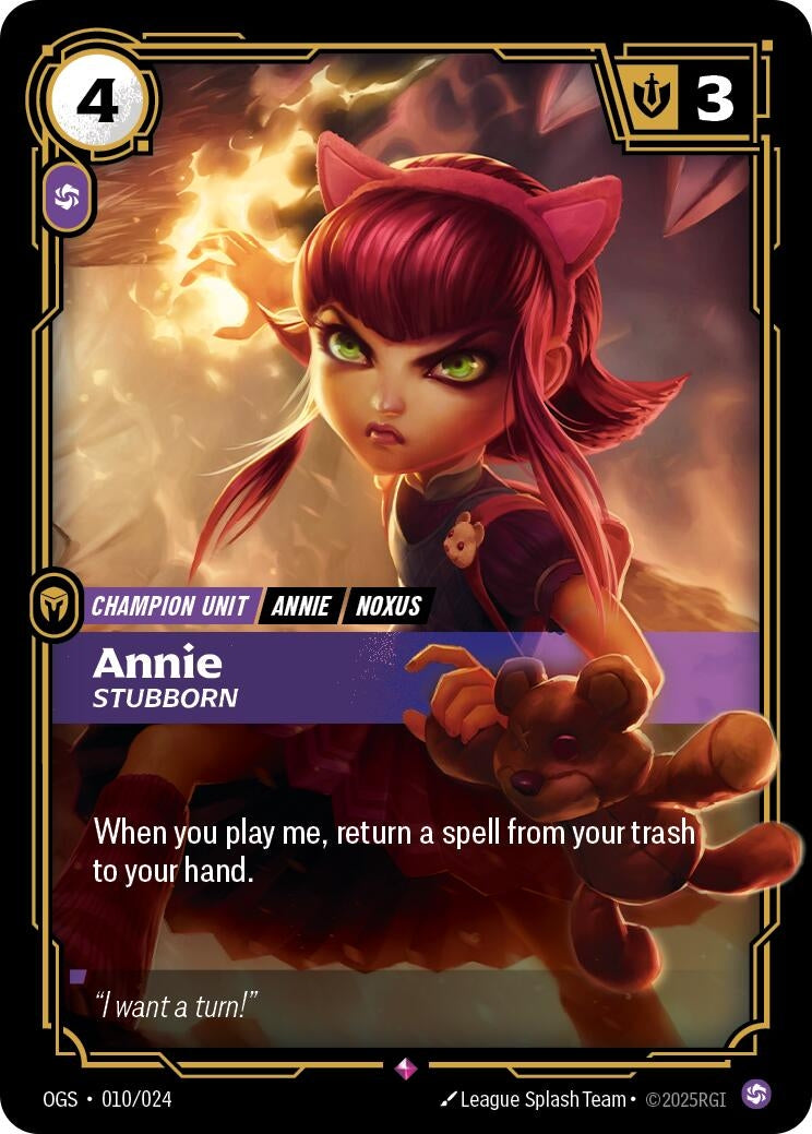 Image for Annie, Stubborn - Riftbound: League of Legends Trading Card Game