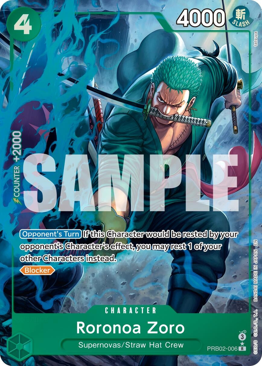 Image for Roronoa Zoro - PRB02-006 (Alternate Art) - One Piece Card Game