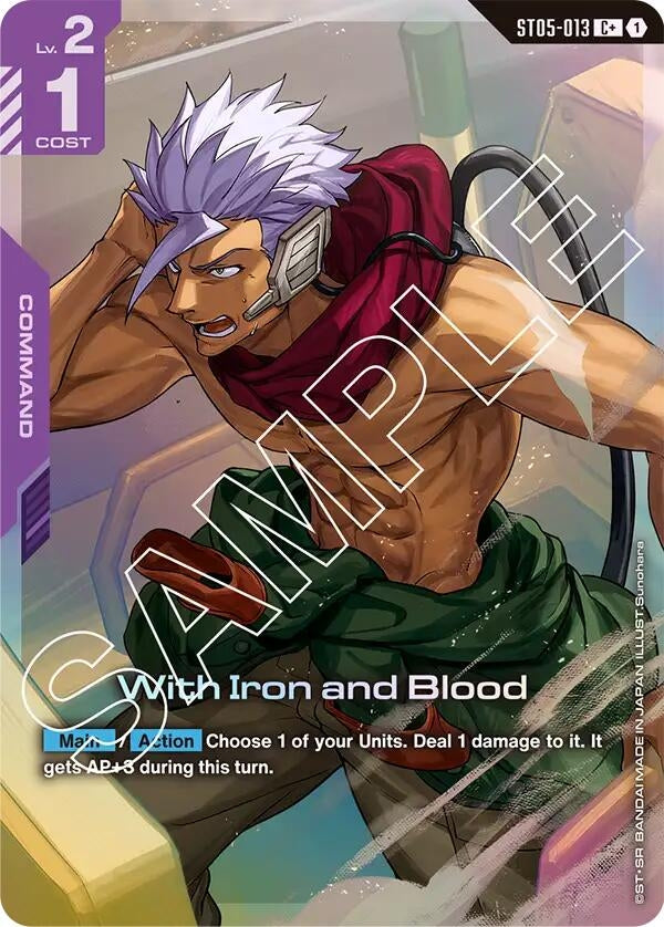 Image for With Iron and Blood (C+) - Gundam Card Game