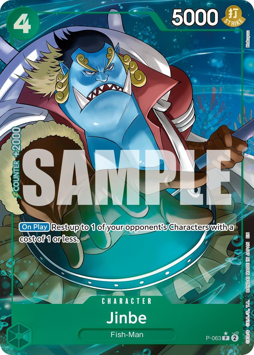 Image for Jinbe - P-063 (Alternate Art) - One Piece Card Game