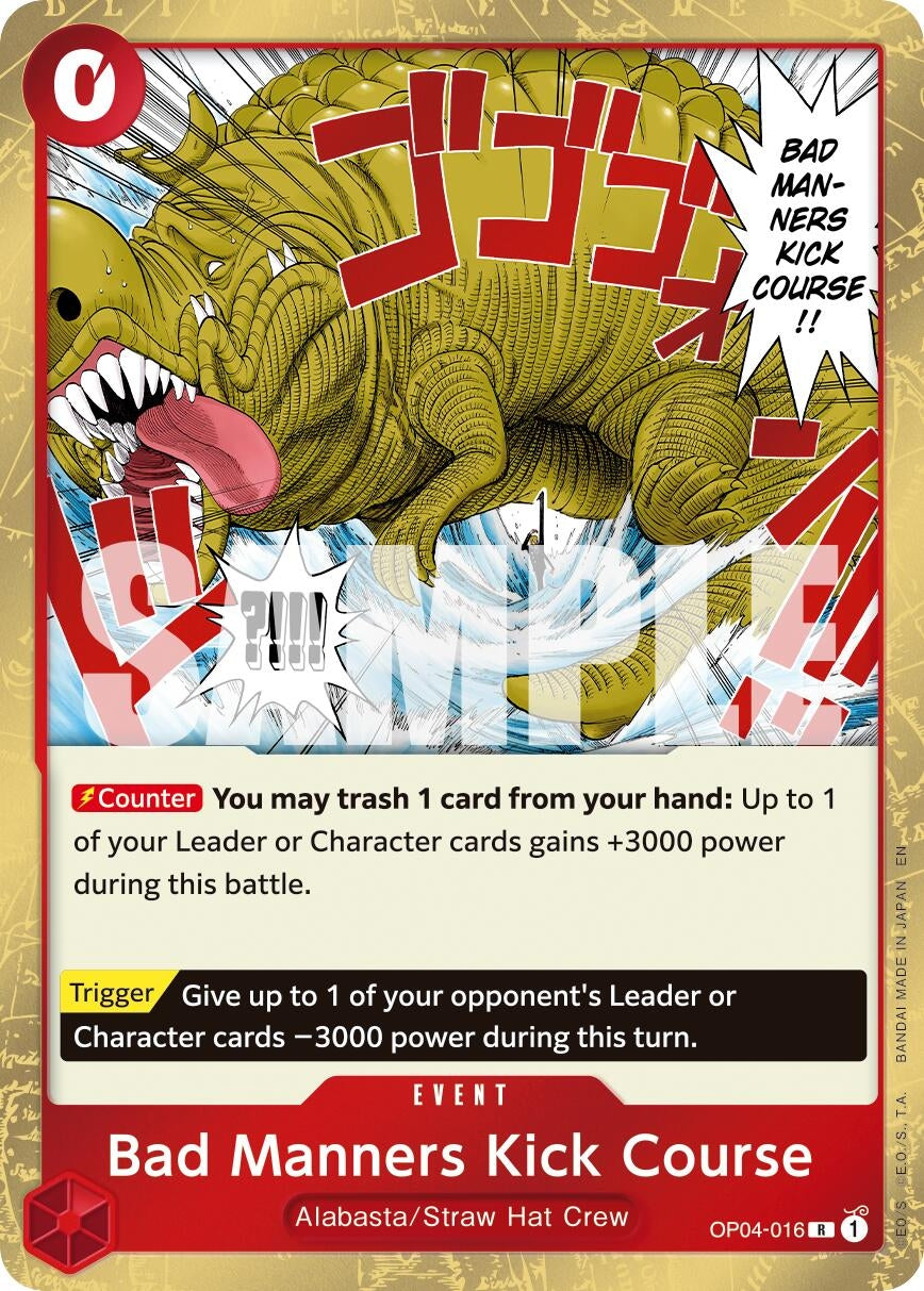 Image for Bad Manners Kick Course (Reprint) - One Piece Card Game