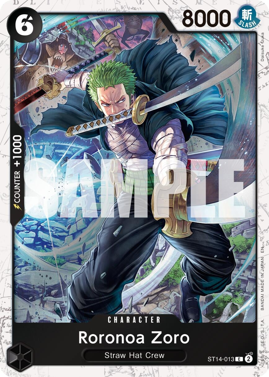 Image for Roronoa Zoro - ST14-013 (Pirate Foil) - One Piece Card Game