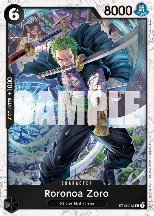 Image for Roronoa Zoro - ST14-013 (Pirate Foil) - One Piece Card Game