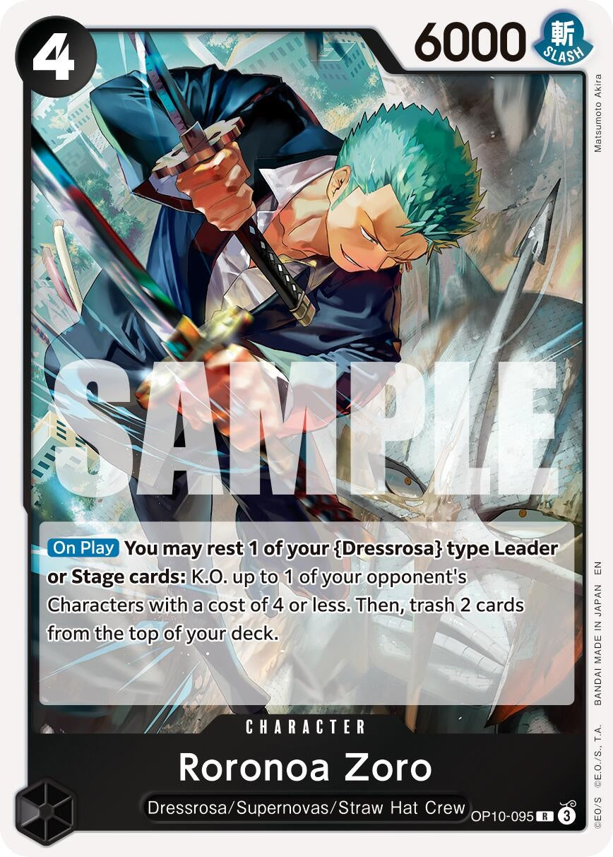 Image for Roronoa Zoro - OP10-095 (Reprint) - One Piece Card Game