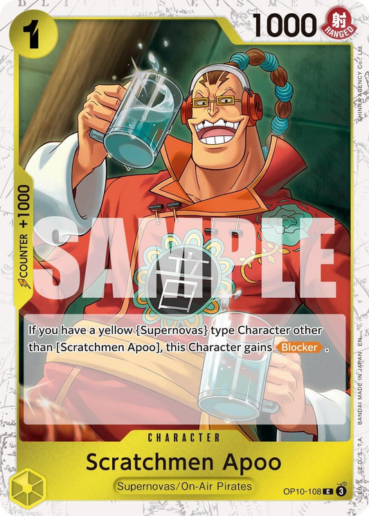 Image for Scratchmen Apoo - OP10-108 (Pirate Foil) - One Piece Card Game
